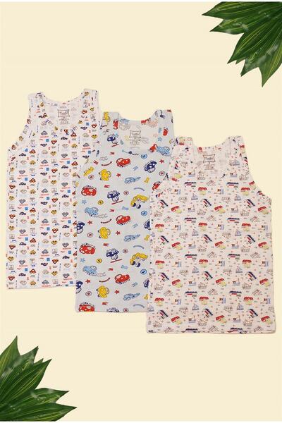 AnneBebe 256 Tutku 3-Piece Elastane Printed Undershirt Standard