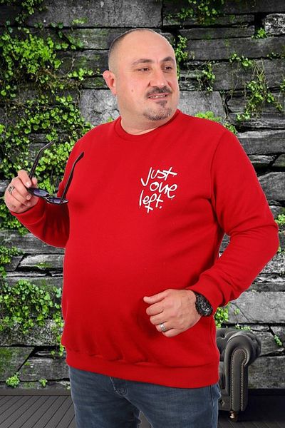 MocGrande Ανδρικός ιδρώτας μεγάλου μεγέθους Just 22733 Red