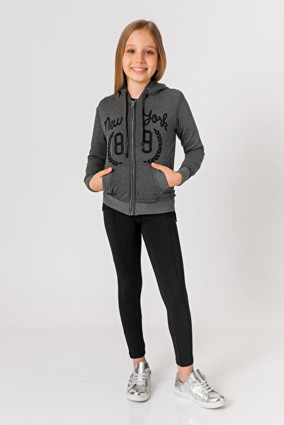 incity Girl's Zippered Hooded Sweatshirt