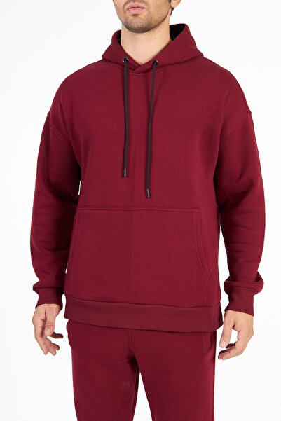 Shoresh Men's Burgundy Tracksuit Set