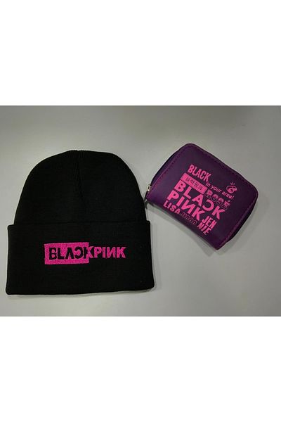 GC GÖKHAN CLUB Combinație de portofel Blackpink Beret 2 piese