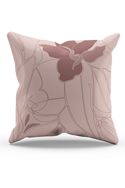 Moud's غطاء وسادة مطبوع على الوجهين على شكل زهرة-2 من جلد الغزال المنقوش