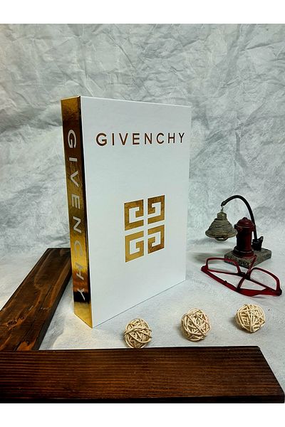 Saccura Decor Διακοσμητικό Κουτί Givenchy White&gold Διακοσμητικό Βιβλίο Κουτί