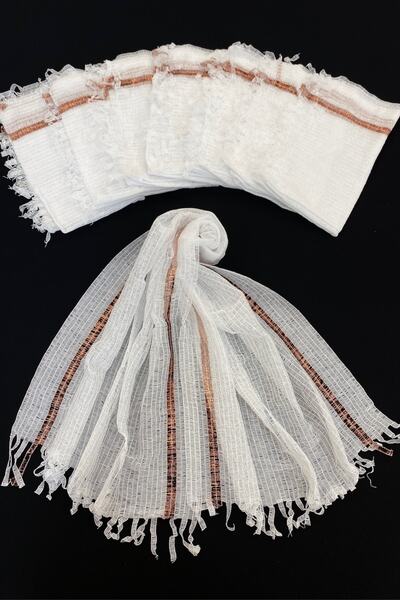 ZEYMERADE Beyaz Nedime Şalı, Gelin Arabası Düğün Sünnet Konvoy Havlu Süsü, Kı...