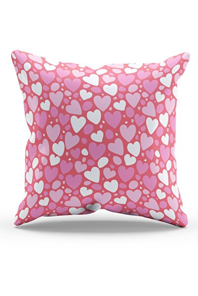 Moud's Husă de pernă cu modele inimioare imprimate pe două fețe-2 piele de că...