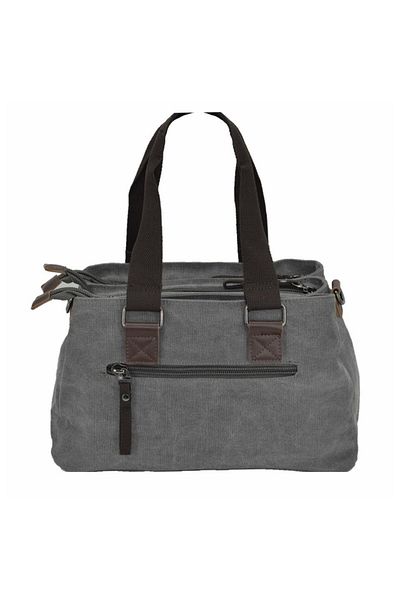 ÇÇS 31320 Three Compartment Canvas Women's Hand and Shoulder Bag Gray