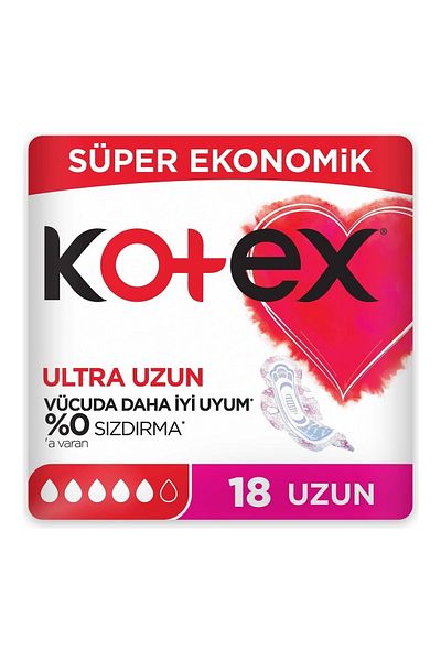 Kotex Hygienic Pads Ultra Long Super Economic 18 Pack