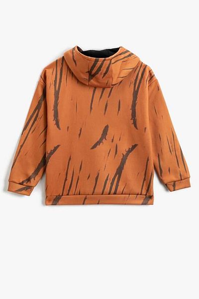 Koton Boy's Patterned Hooded Sweatshirt 3wkb10581tk