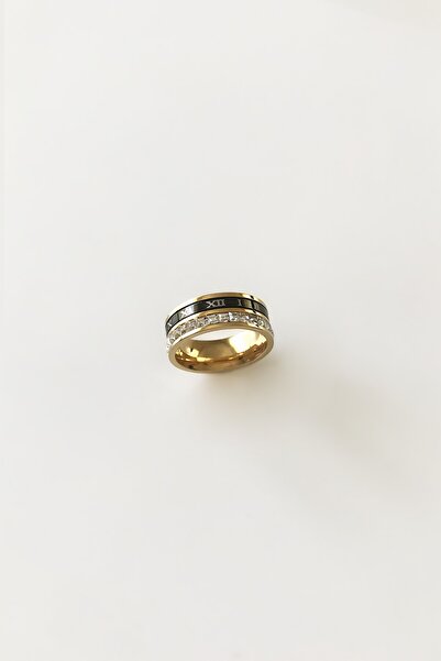 SilverStone Romen Rakamlı Tamtur Baget Taşlı Çelik Yüzük