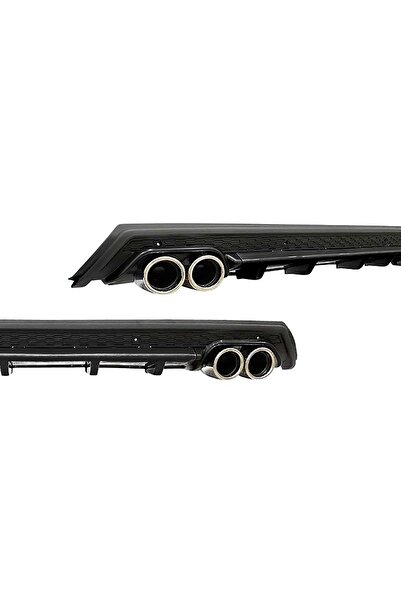 Omg Oto Renault Megane 2 2002-2008 Piona Black 4 Krom Egzozlu Difüzör Mat Siyah