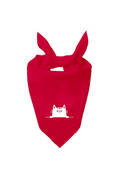 Tasarım Trend Квадратний шарф з дизайном «Невинна кішка» одного кольору