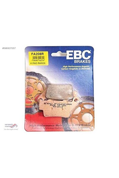 EBC Fa208r 2018-2020 Yamaha Tenere 700 Sinterli Arka Fren Balatası Uyumlu