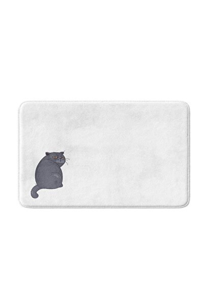Cute Design Microfiber Bath Mat, Non-Slip Base, Machine Washable (40x60)