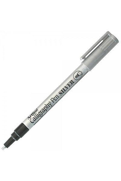 artline : 993xf Metallic Calligraphy Marker Pen: 2.5 Mm: Silver