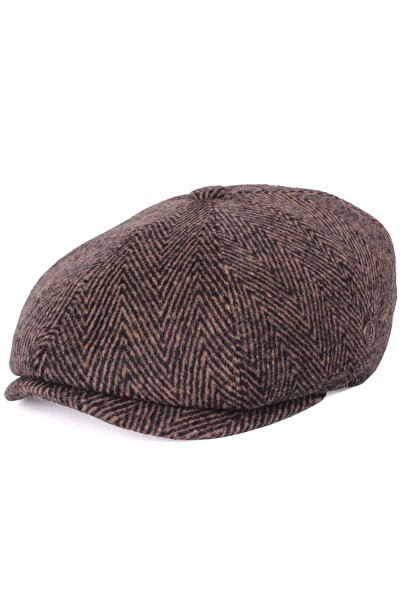 Modabay Șapcă de iarnă britanică pentru bărbați, din lână de cașmir, cu model...