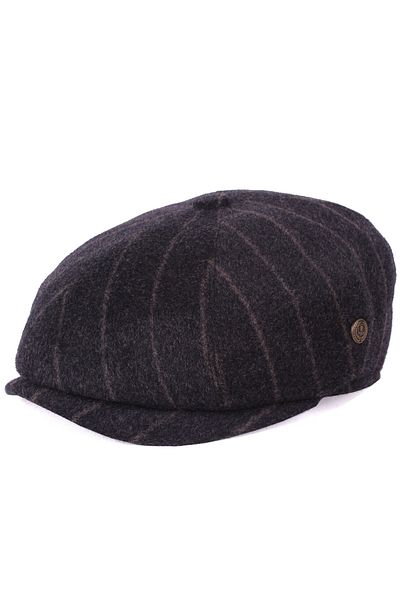 Modabay Men's English Winter Cap Gray Striped Cashmere Peaky Bilinders Model 8520-4532