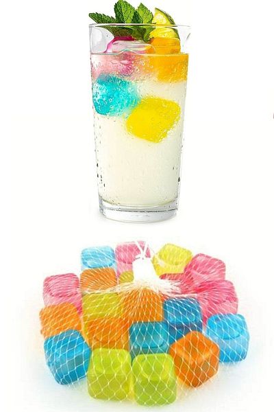 usin Set of 12 Colorful Ballpoint Plastic Ice Mold Cubes