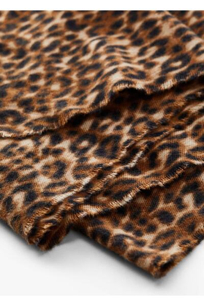 MANGO Woman Eșarfă cu modele animale