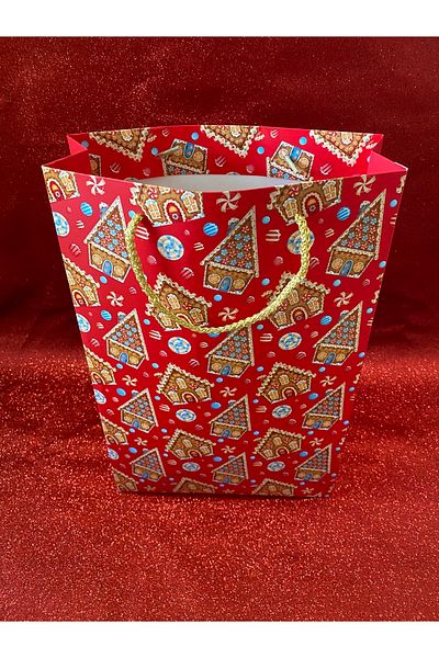 4nio Cookie House Christmas Gift Cardboard Bag