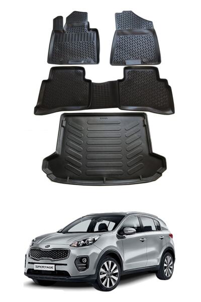 KoalaOtoTekstil Kia Sportage Yeni Kasa 3d Paspas 2016-2020 Arası Bagaj Havuzu...