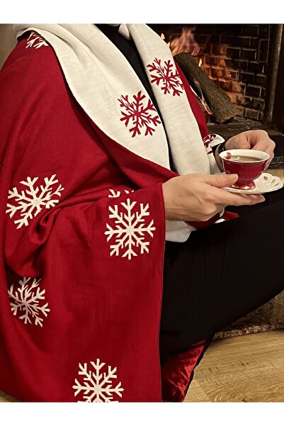 CEMORME Kar Kristali Triko Tv Battaniyesi, Omuz Şalı (80X175) Cm