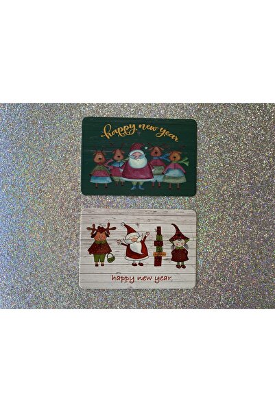 4nio مجموعة بطاقات هدايا بريدية للعام الجديد مكونة من قطعتين 6