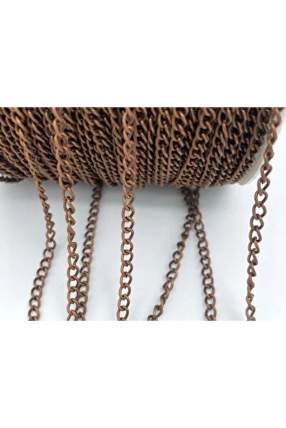 yfhobi 1 Metre - 0.80 Mm Kıvrık Zincir, Kolye Zinciri, Takı Zinciri, Antik Ba...