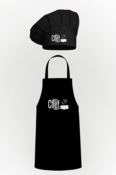 Tasarım Trend Best Chef Yazılı Tasarım Mantar Bone & Mutfak Önlüğü Avantaj Paket