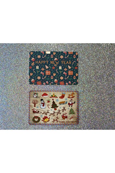 4nio مجموعة بطاقات هدايا بريدية للعام الجديد مكونة من قطعتين 4