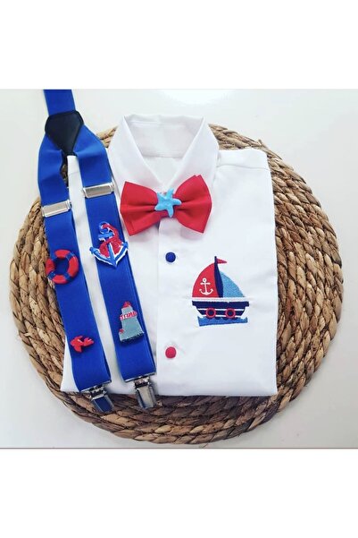 cool partyshop Denizci Konseptli Askı Papyon Gömlek