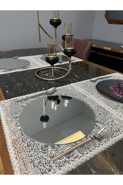 AKC Aynalı Supla Masa Üstü Sunum Aynası Mono