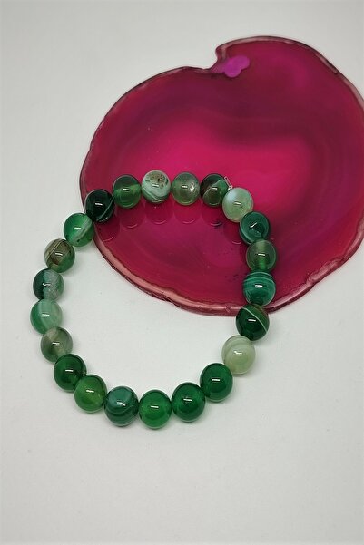 Generic Brand Certified Green Agate Natural Stone Bracelet