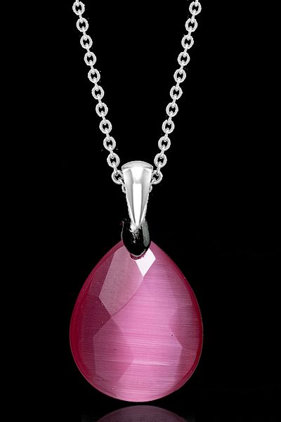 Tesbih Atölyesi Certified Faceted Pink Agate Stone Necklace - Aaa Quality