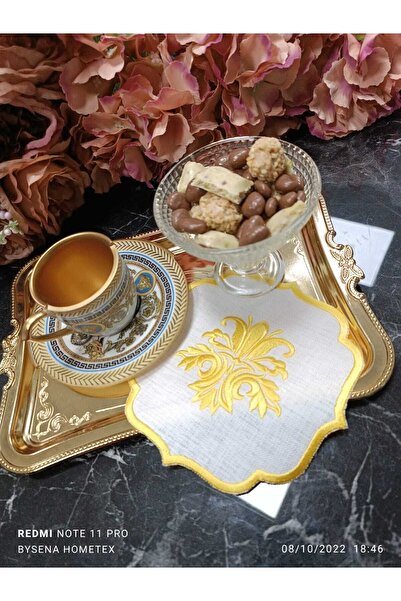 LASETU Volate Cocktail and Coffee Side Serving Napkin 1 Piece Yellow Colored