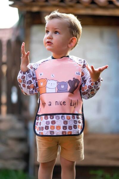 Bebechi مريلة هوبي للنشاط مقاومة للماء لعمر 1-3 سنوات - مع جيب