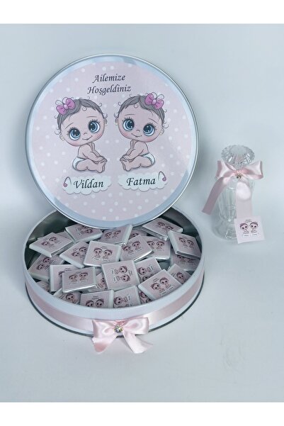 TuNa Chocolate 50 Adet Isme Özel Hoşgeldin Bebek Çikolatası