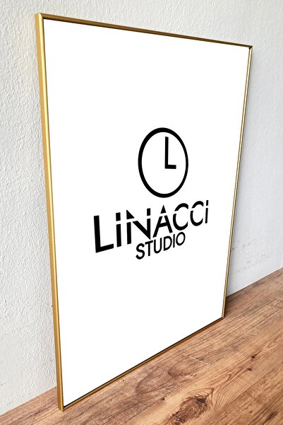 Linacci Alüminyum Çerçeveli Camlı Çerçeve Gold Siyah Gümüş