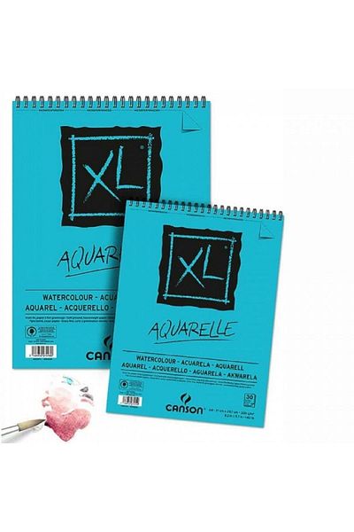 Canson Xl Aquarelle Cold Pressed 300gr Spiral Water Color Block 20 Sheets A5 (14.8x21cm)