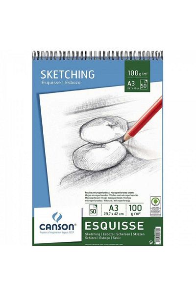 Canson Leisure Esquisse 100gr Spiral Sketch Block 70 Sheets A3 (29,7x42cm)