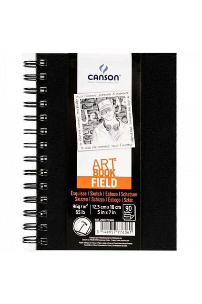 Canson Field Art Book 96gr Sketch Notebook 90 Pages 12.5x18cm Hard Cover