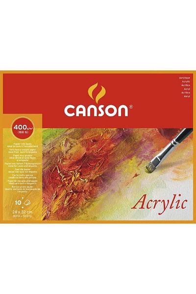 Canson Acrylic Block 400g Acrylic Block 10 Sheets 24x32cm