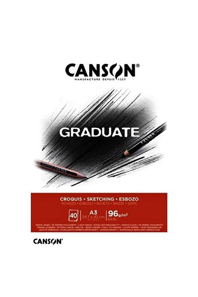 Canson Graduate Croquis Sketch Notebook A3 96gr 40 Sheets
