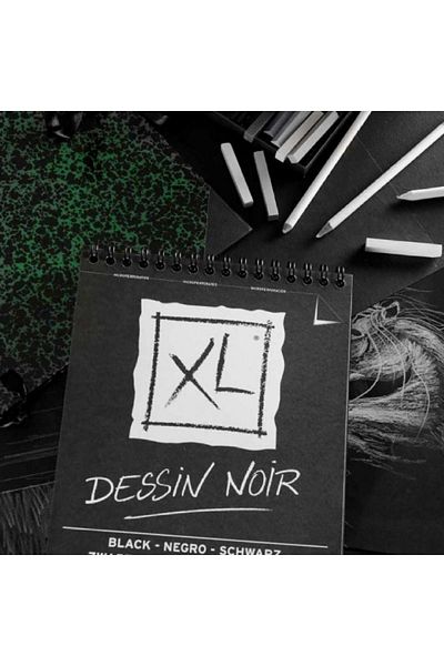 Canson Xl Black Spiral Drawing Block 150gr 20 Sheets A5(14.8x21cm)