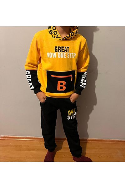 Yerli Boy's Hooded Sweatshirt Tracksuit Set