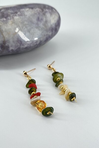 Cocopelli Concept أقراط متدلية من الحجر الطبيعي