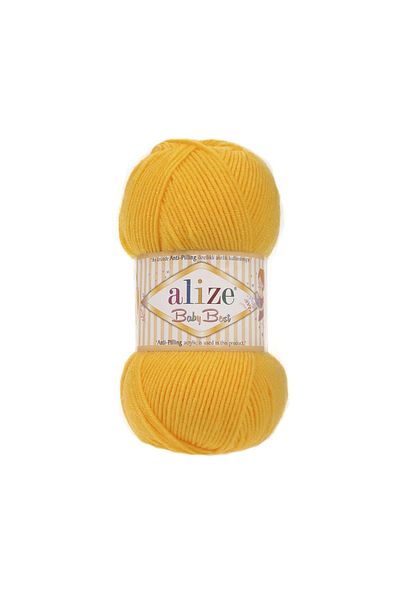 Alize 5 Pieces 100 Grams 216 Dark Yellow Baby Best Hand Knitting Lanyard