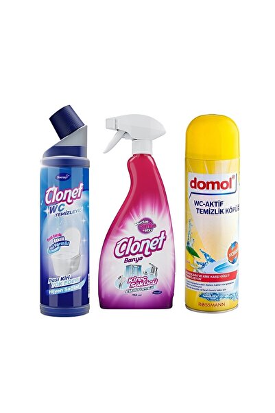 Diversey Clonet Klozet Temizleyici 750 Ml +banyo Kireç Sökücü Sprey 750 Ml + ...