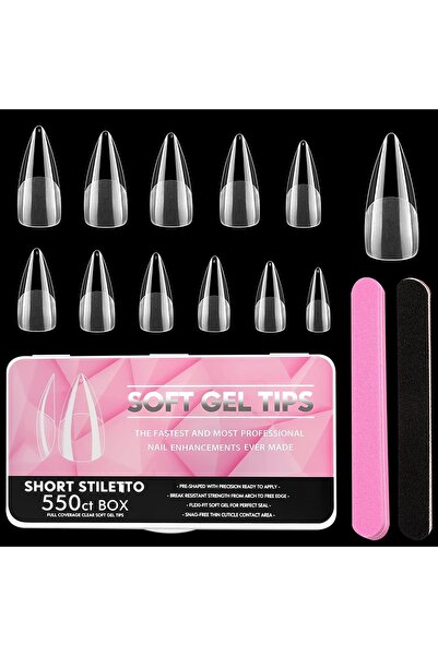 alaraycosmetics 550 Adet Soft Jel Tips-yeni Nesil Express Protez Tırnak Uzatm...