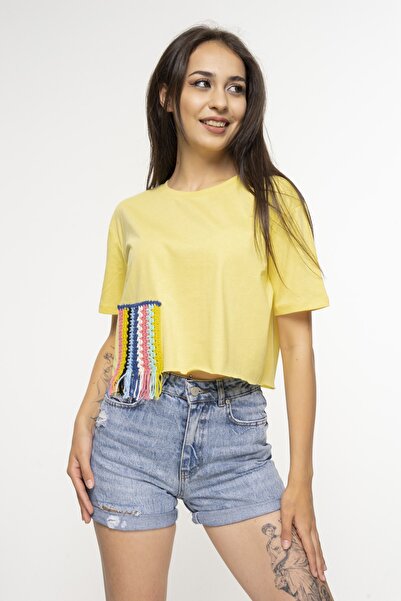 Mood Lab Tricou cu detaliu din croșetat