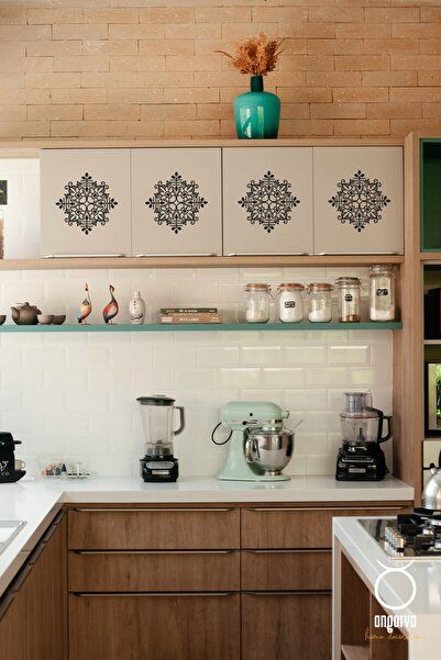 ANGARYA Etnik Stil, Dekoratif Çiçek Motifli Mandala, Ev Dekorasyonu, Mutfak D...